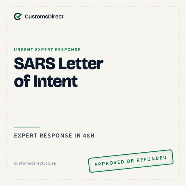 SARS Letter of Intent: Review and Response