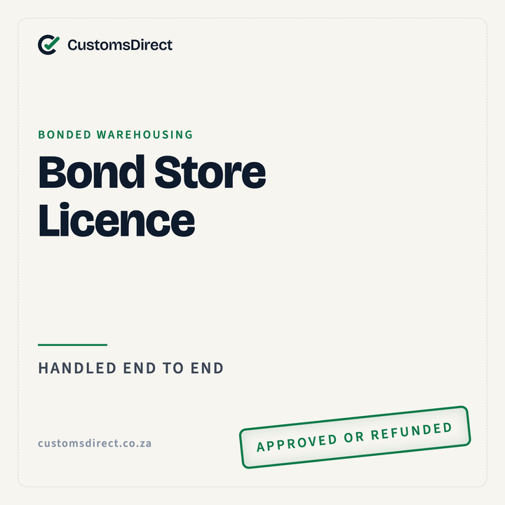 Bond Store Licence (Bonded Warehouse)
